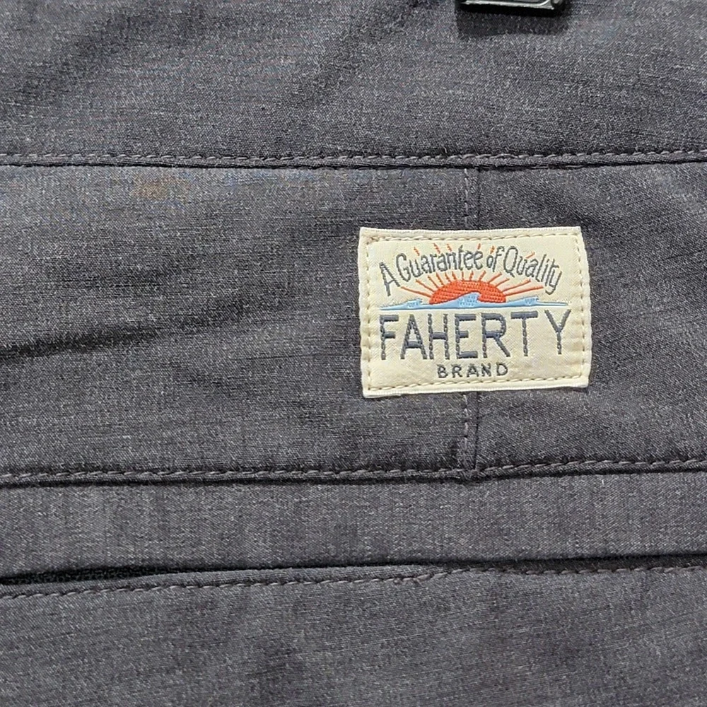 Faherty Shorts Mens 36 Gray All Day Drawstring Chino Stretch Casual Pockets Gray